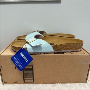 Birkenstock Women's  Blue‎ Sandals one buckle NEW